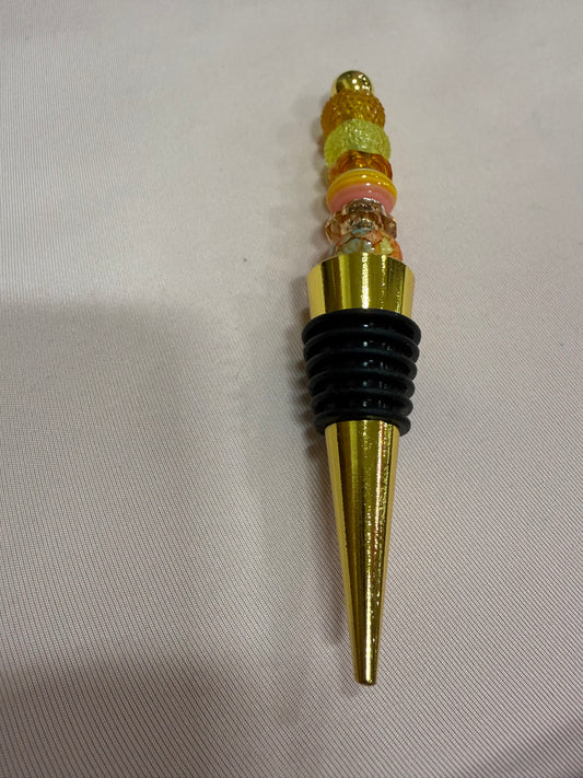 Beaded wine stopper