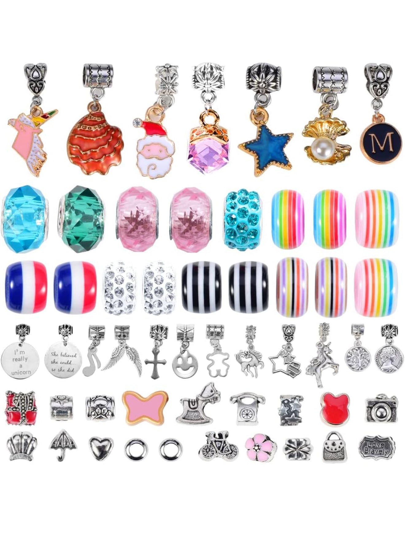 Unicorn charm bracelet making kit