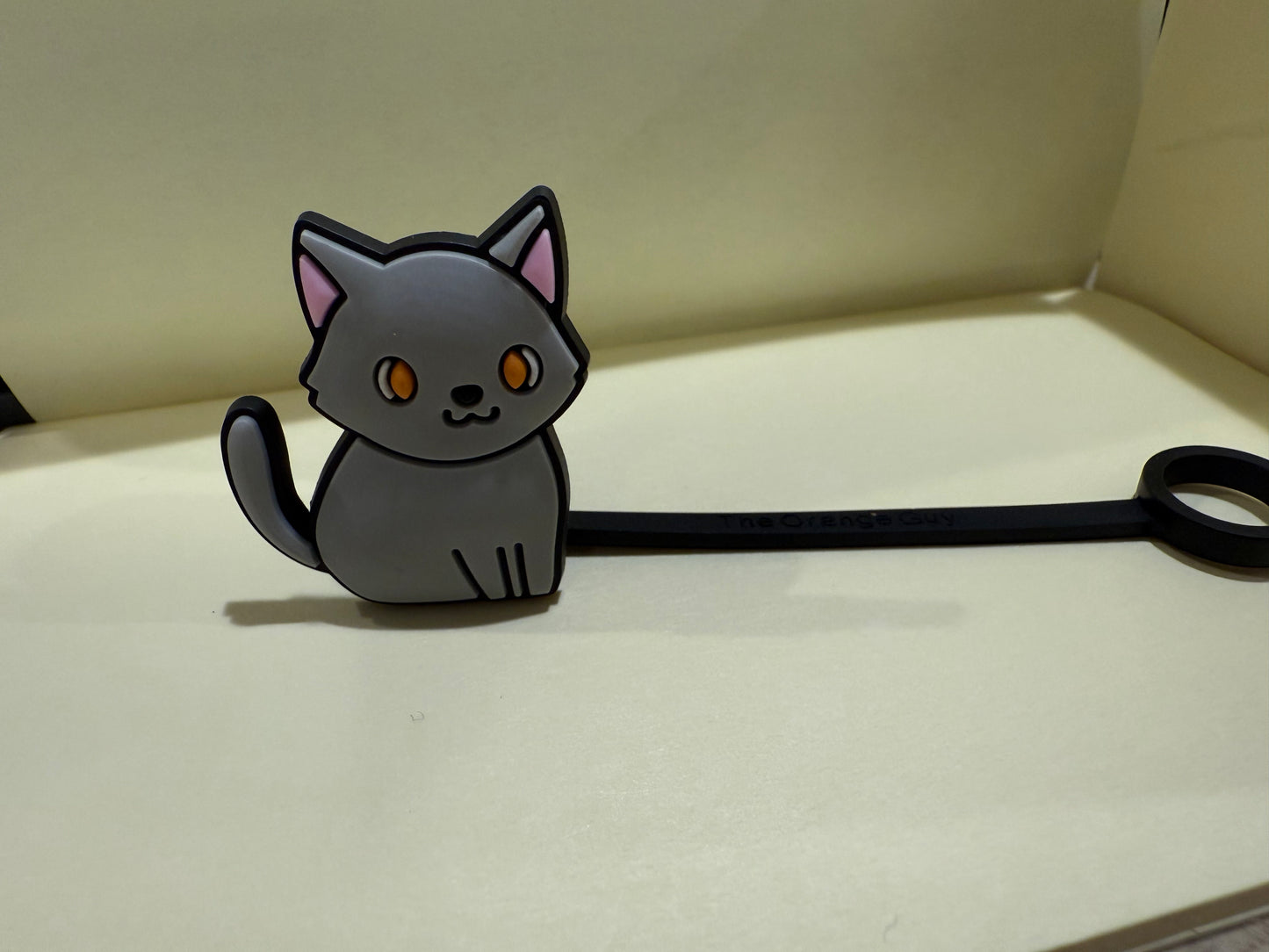 Straw cover kitten theme