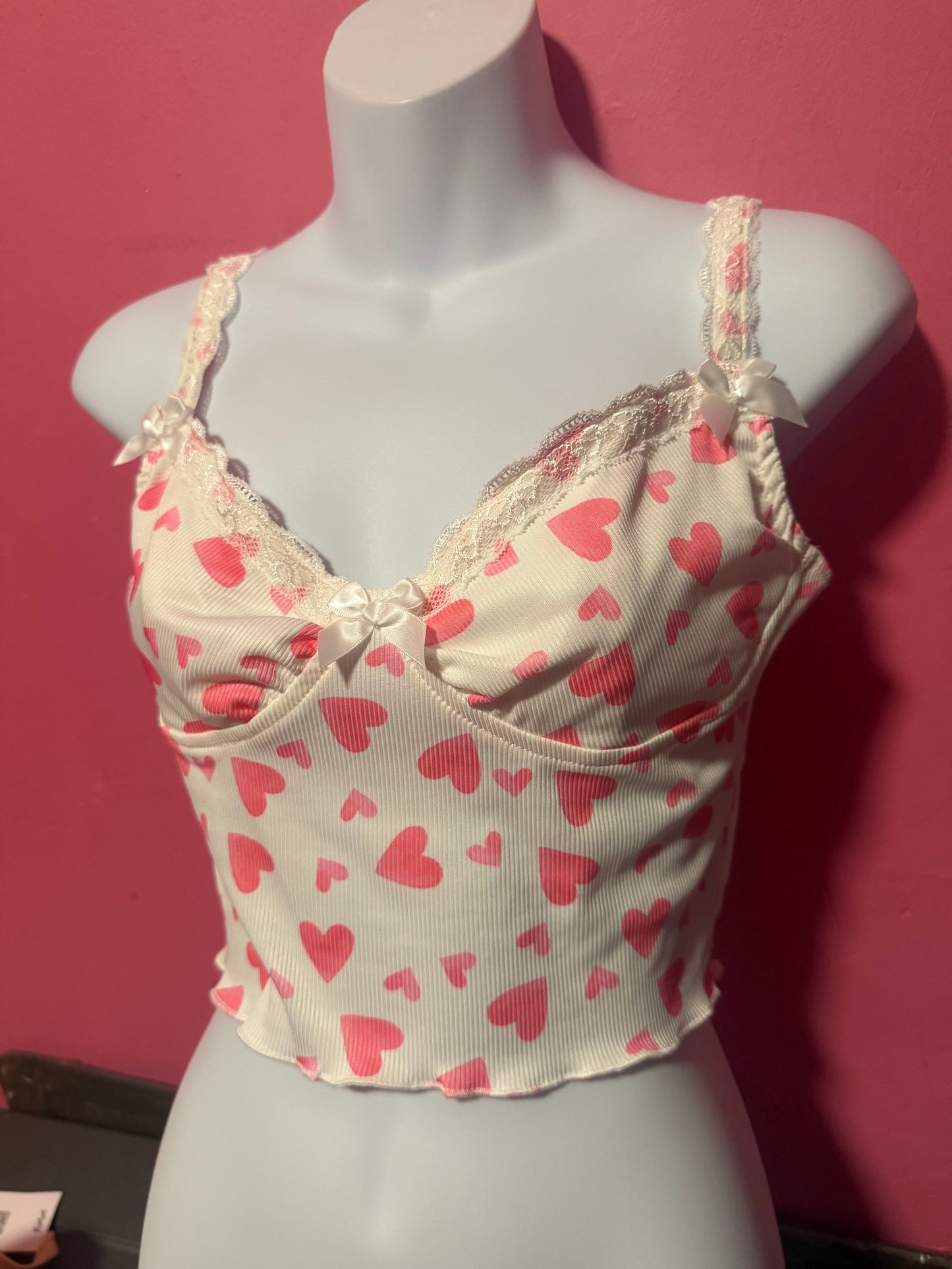 Crop tops with hearts