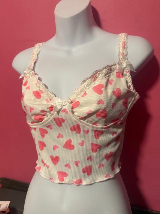 Crop tops with hearts