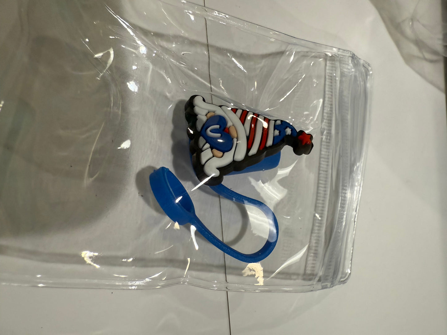 Straw cover patriotic theme