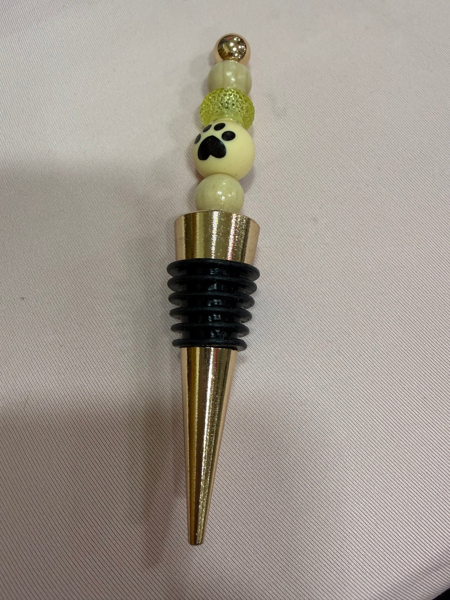 Beaded wine stopper