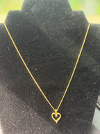 Heart pendent cubic zirconia necklace