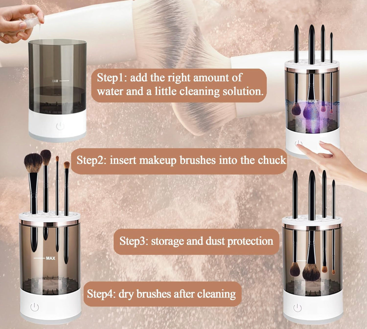 Makeup brush cleaner