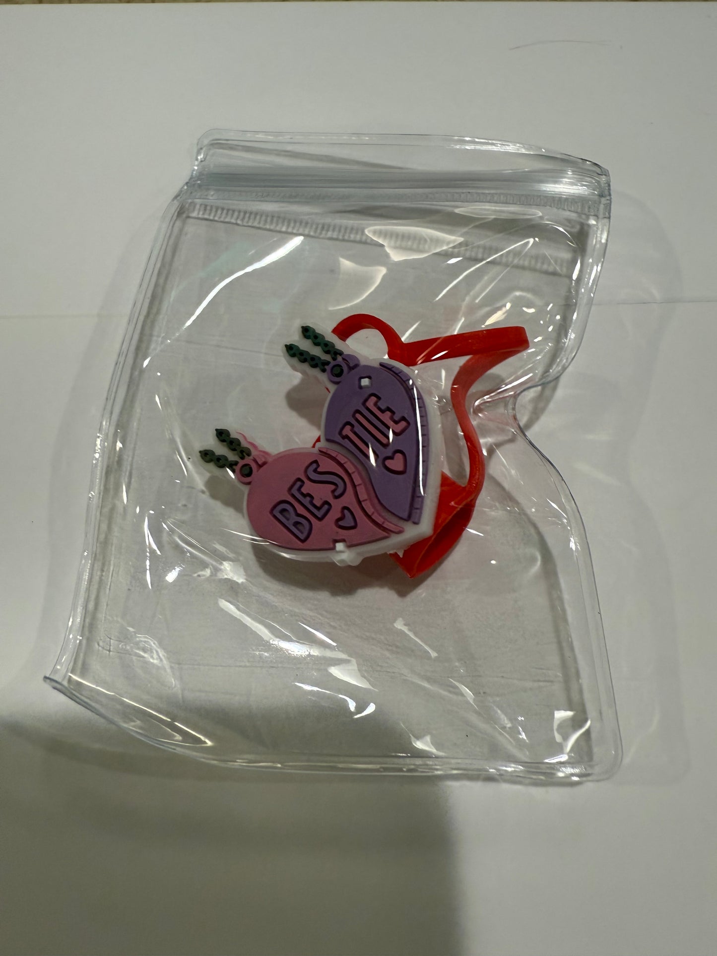 Straw cover Valentine’s Day theme