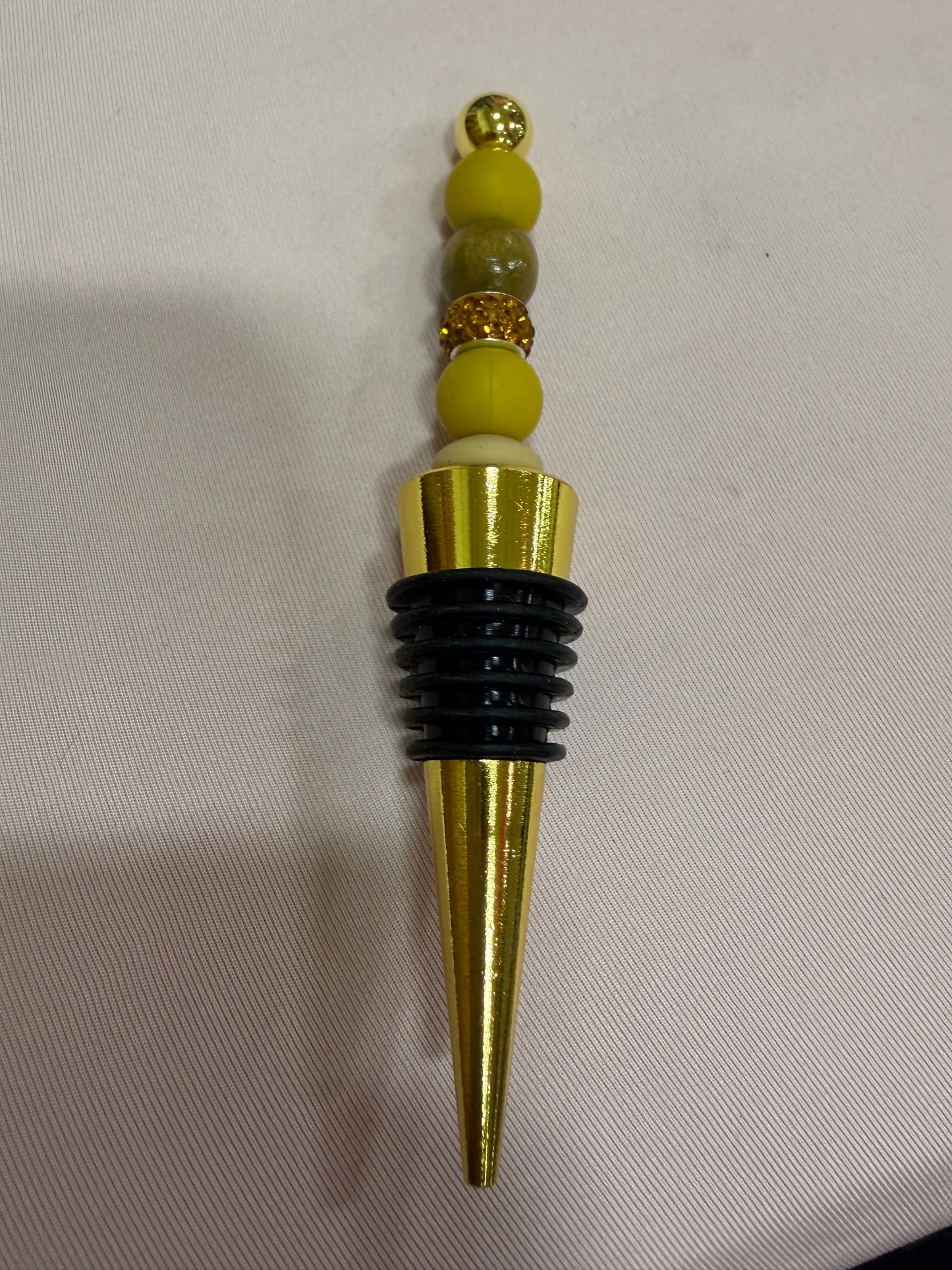 Beaded wine stopper