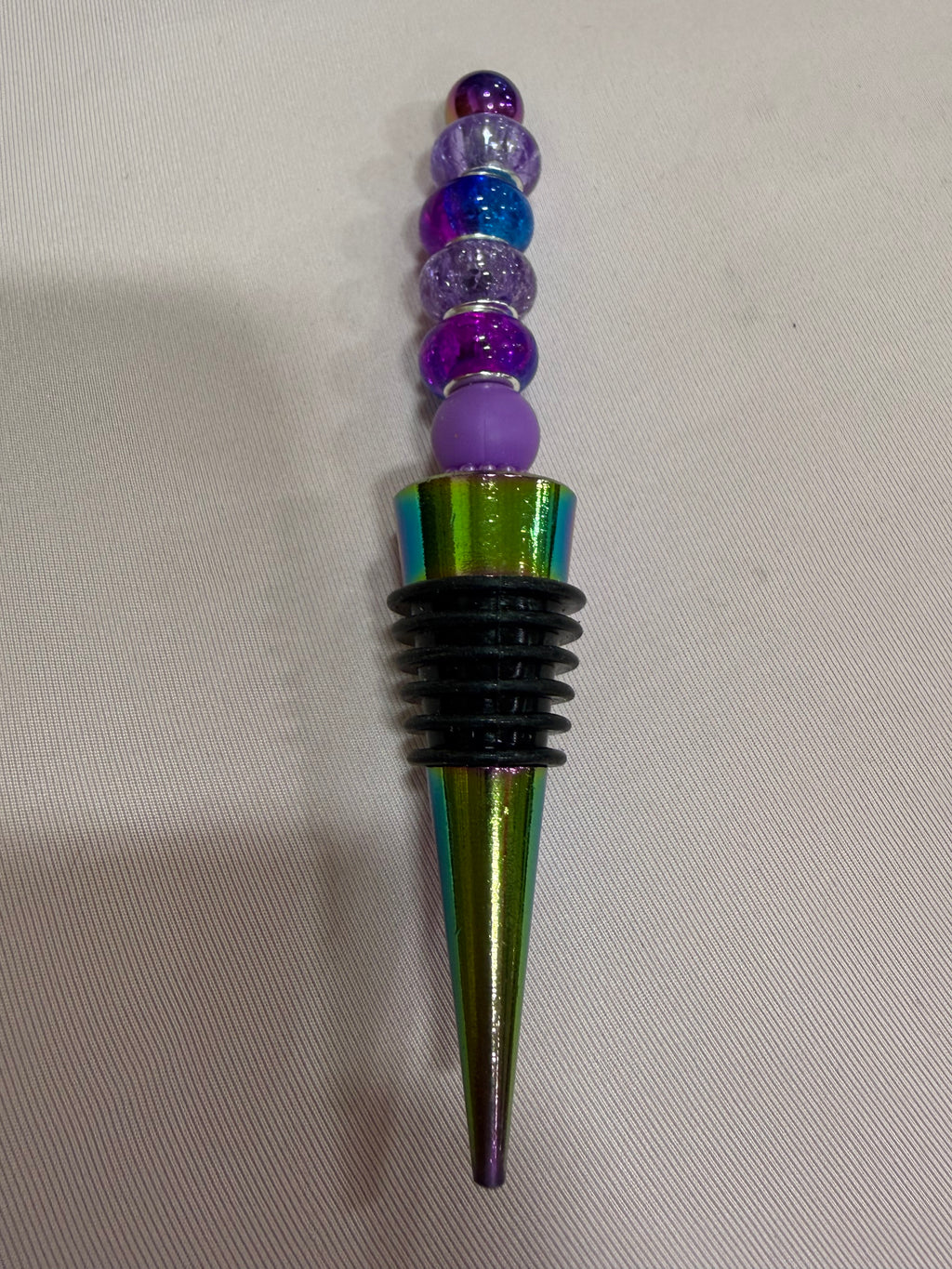 Beaded wine stopper
