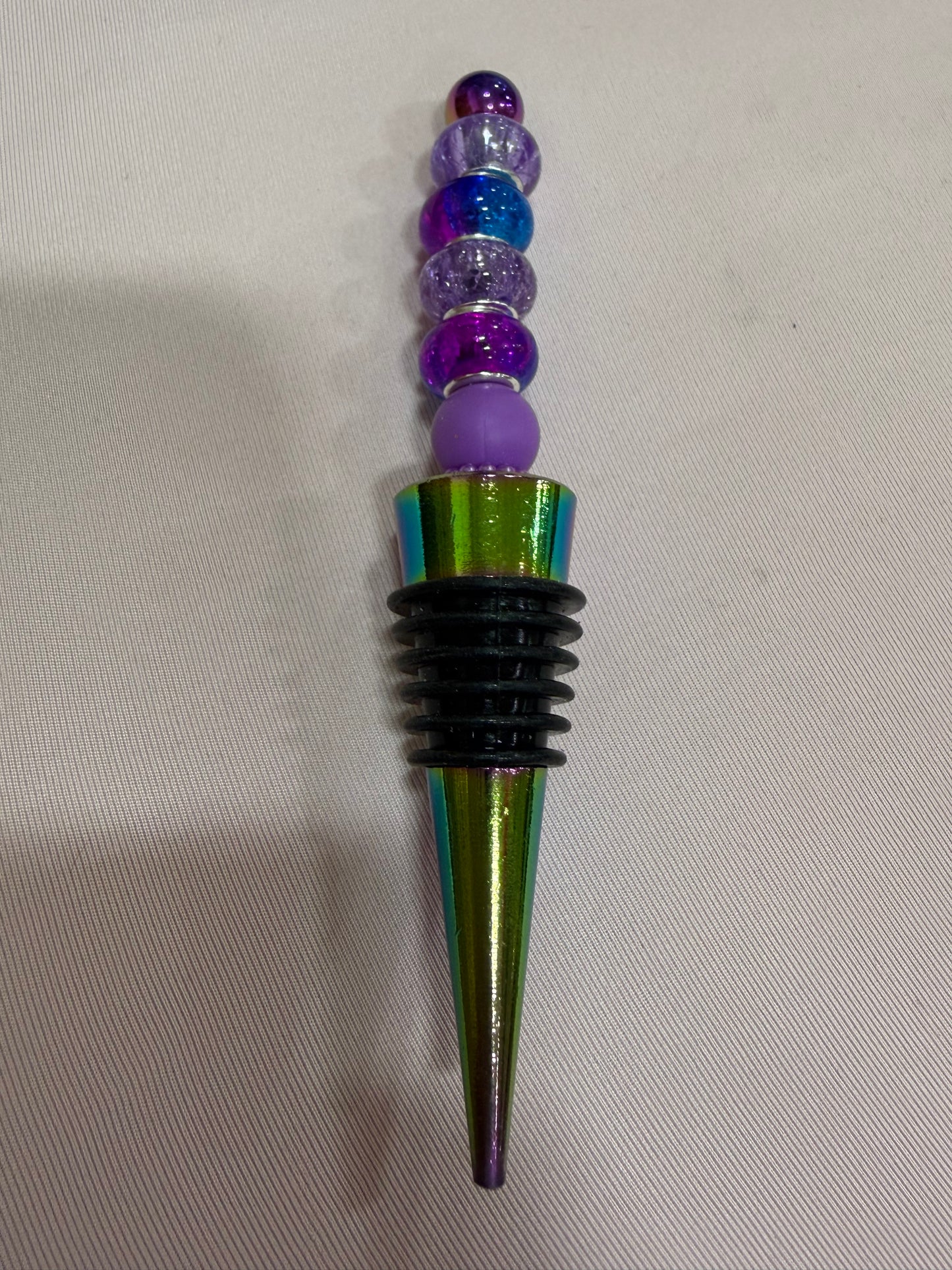 Beaded wine stopper