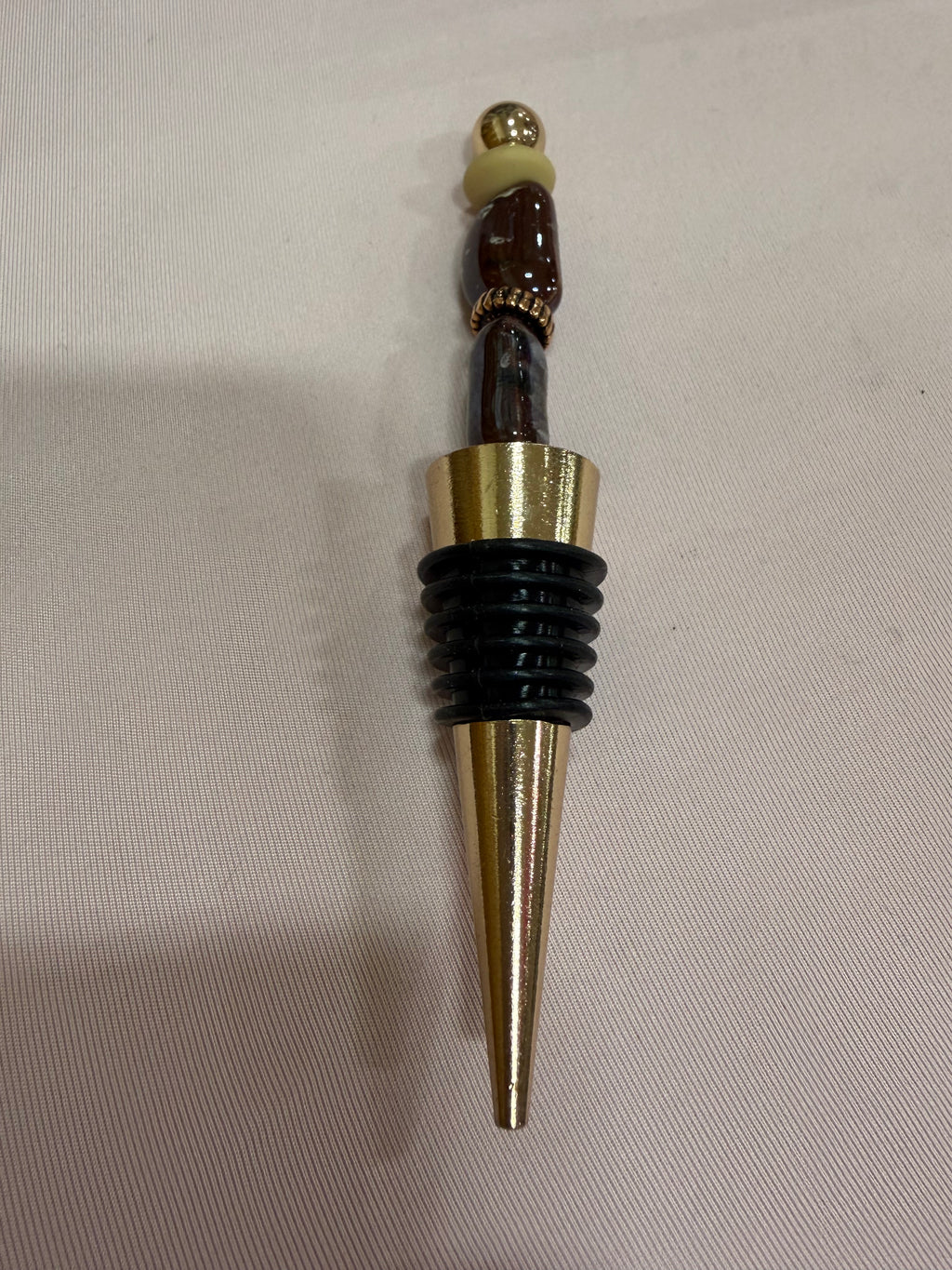 Beaded wine stopper