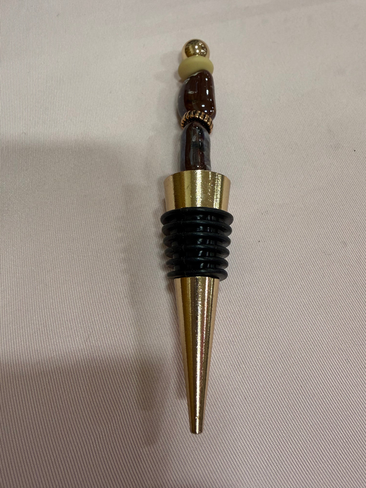 Beaded wine stopper