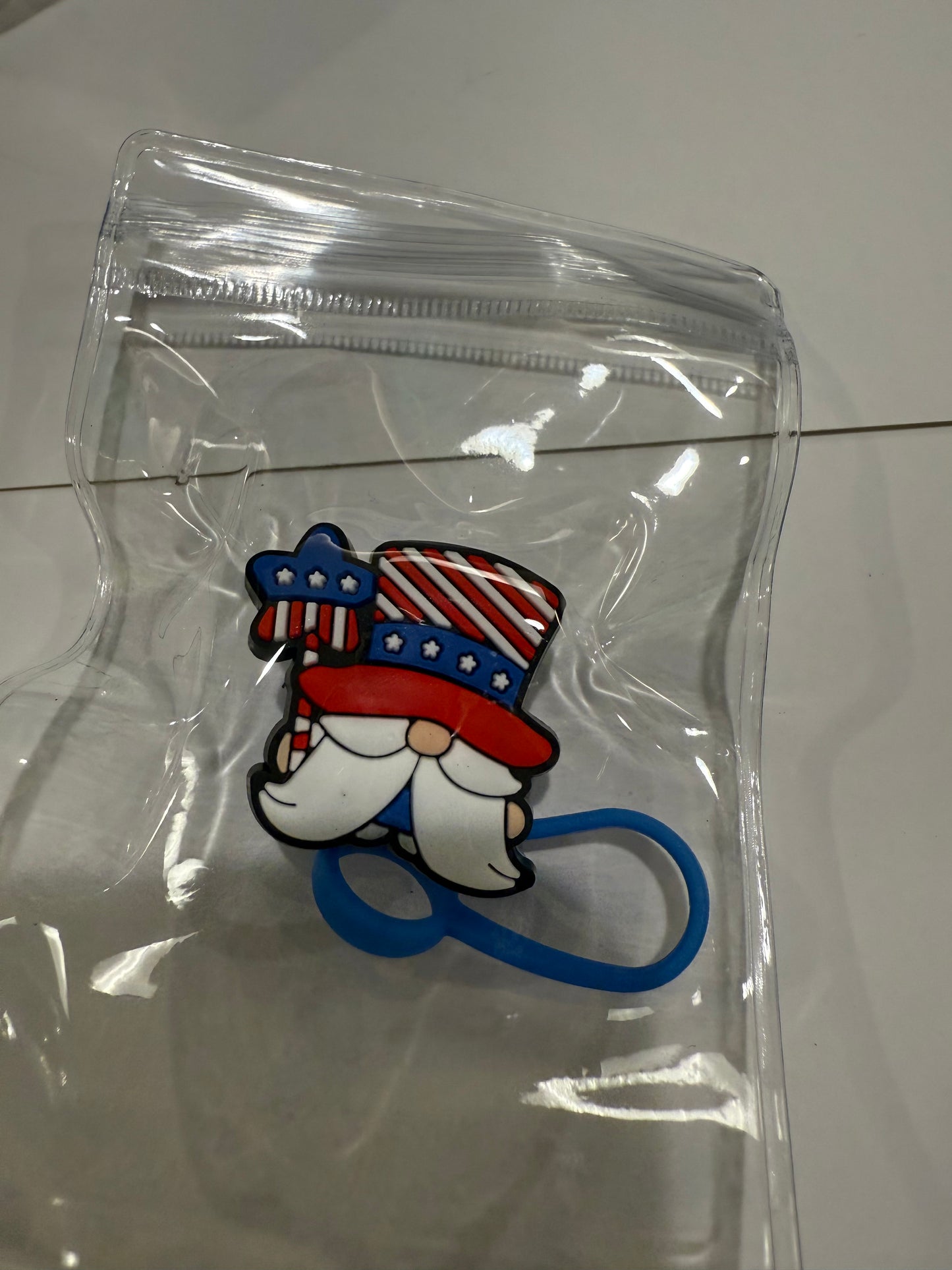 Straw cover patriotic theme