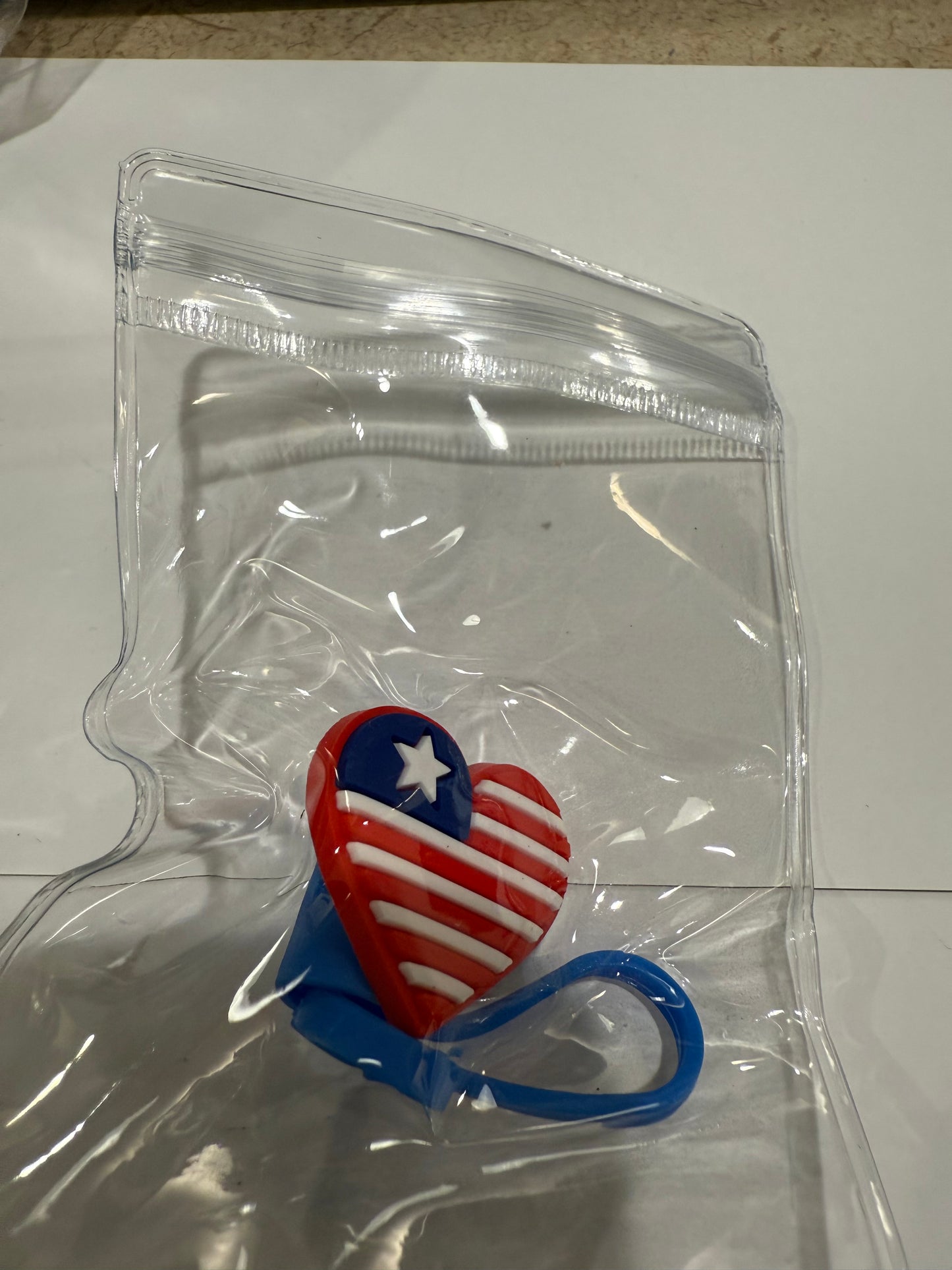 Straw cover patriotic theme