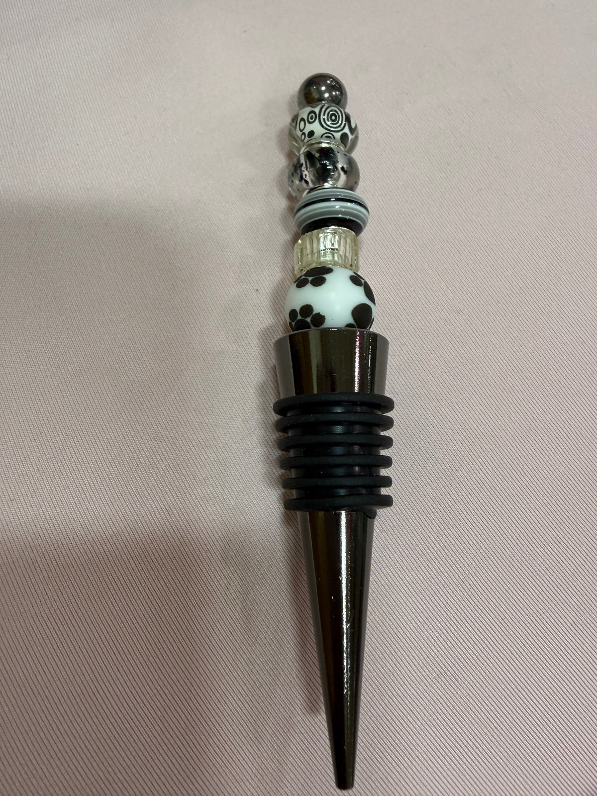 Beaded wine stopper