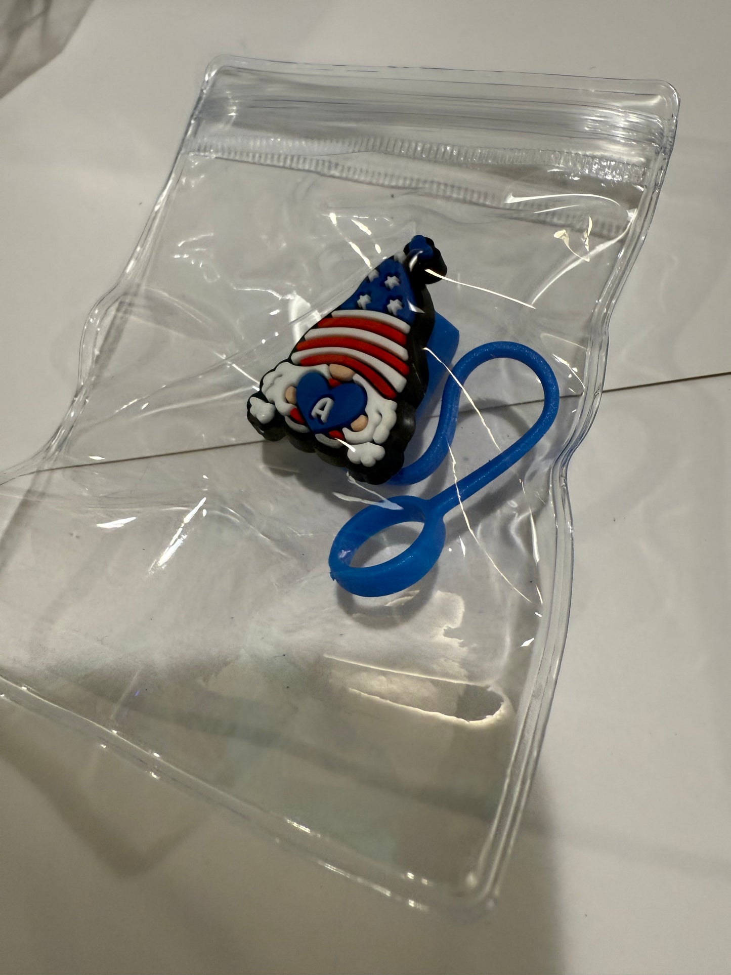 Straw cover patriotic theme