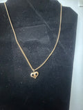Heart pendent November birthday stone necklace