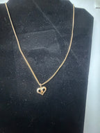 Heart pendent November birthday stone necklace