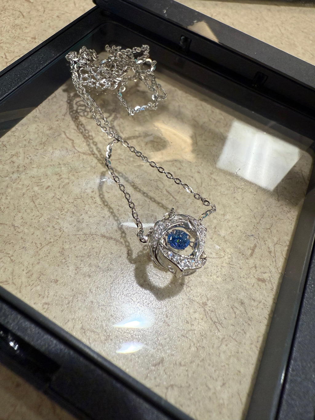 Blue stone necklace