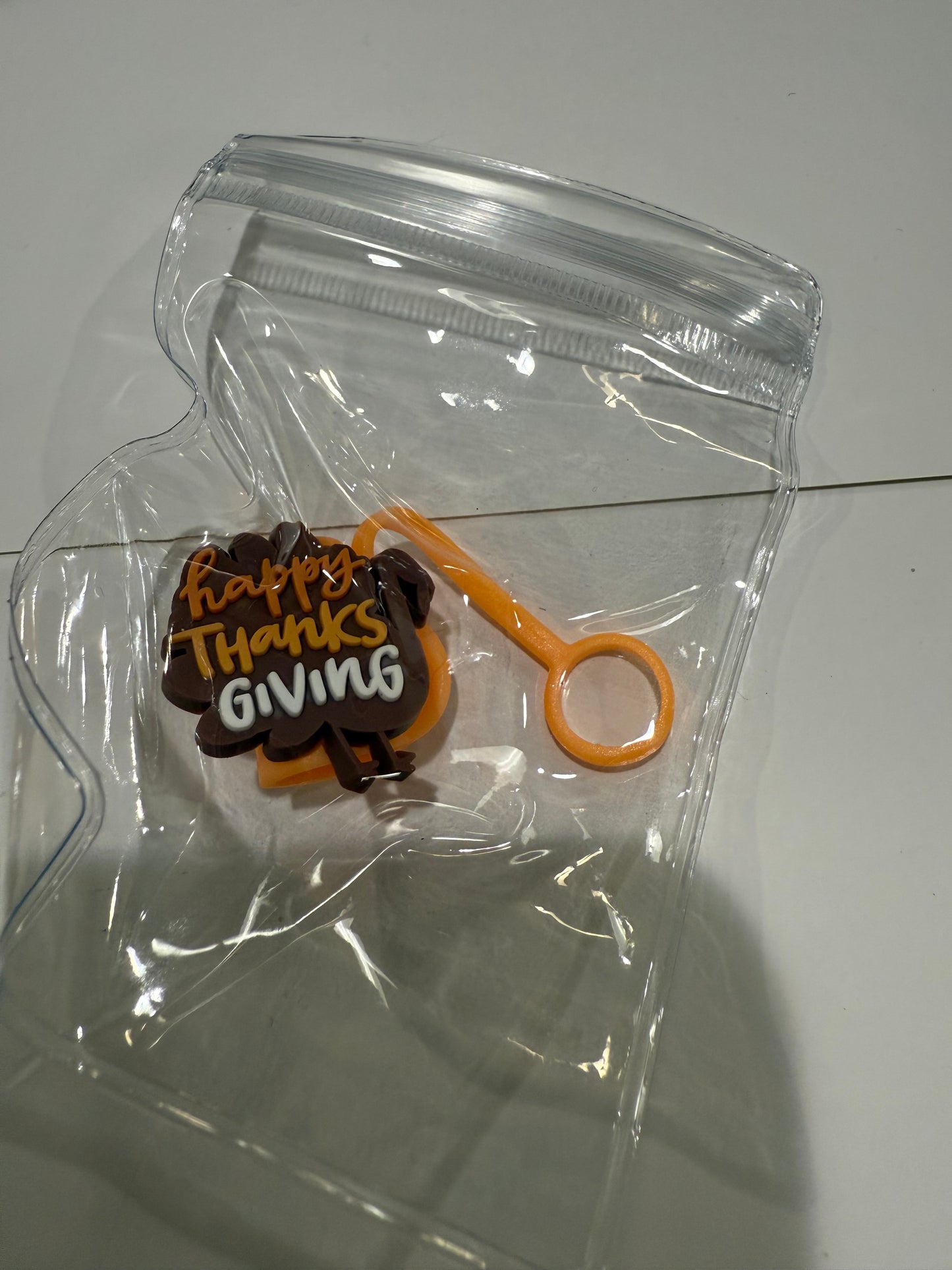 Straw cover Thanksgiving theme