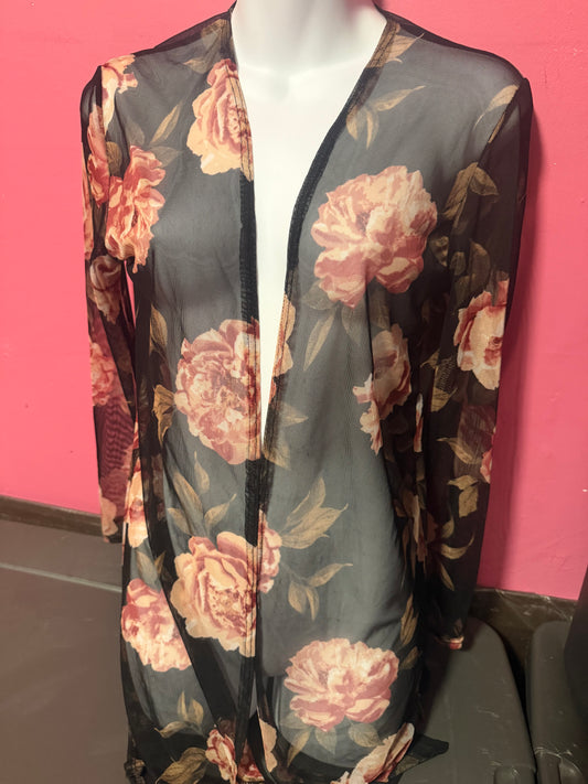 Mesh long sleeve top