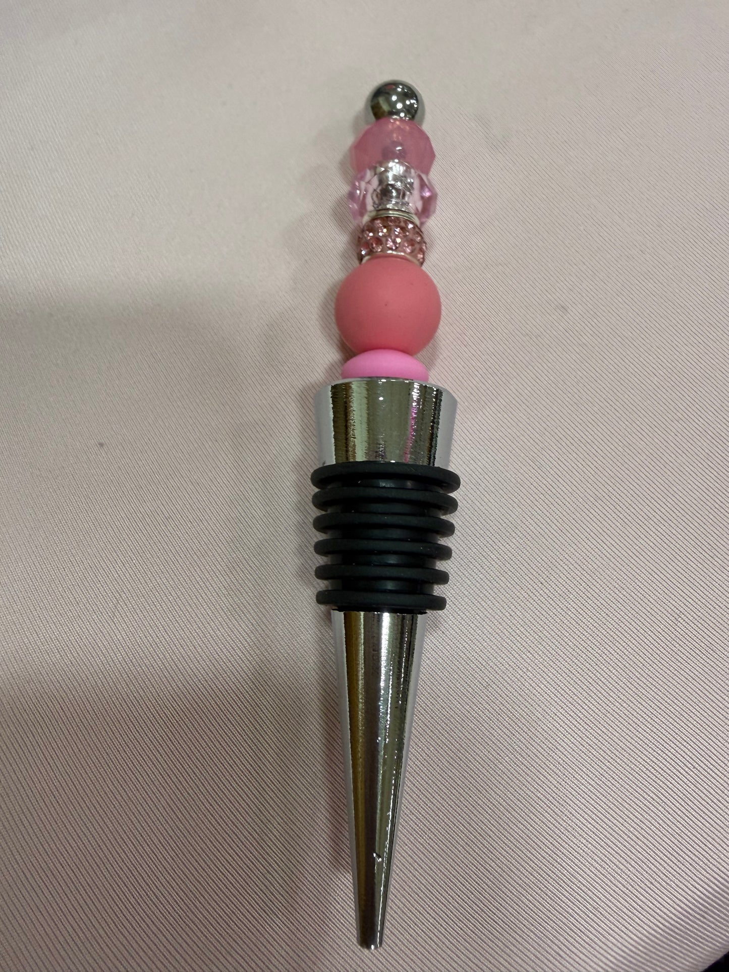 Beaded wine stopper