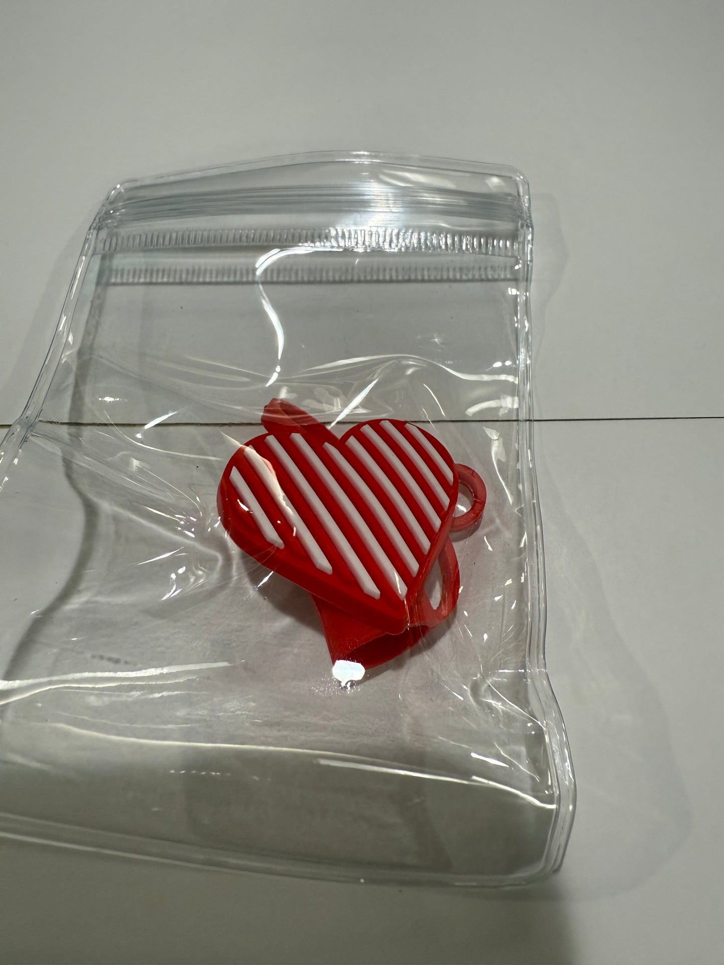 Straw cover Valentine’s Day theme