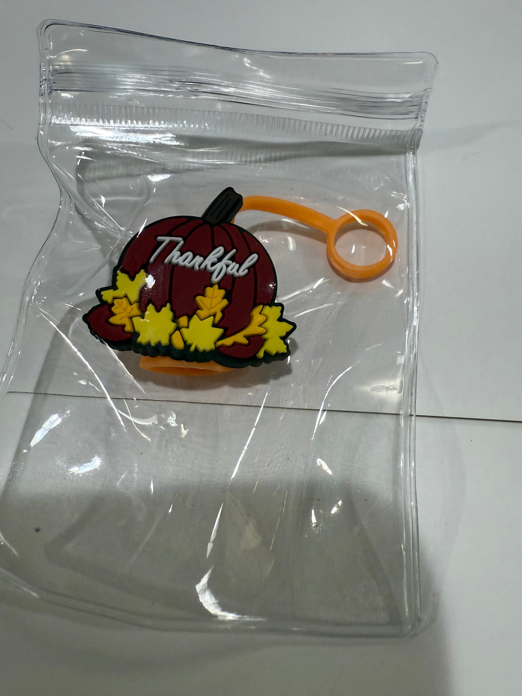 Straw cover Thanksgiving theme