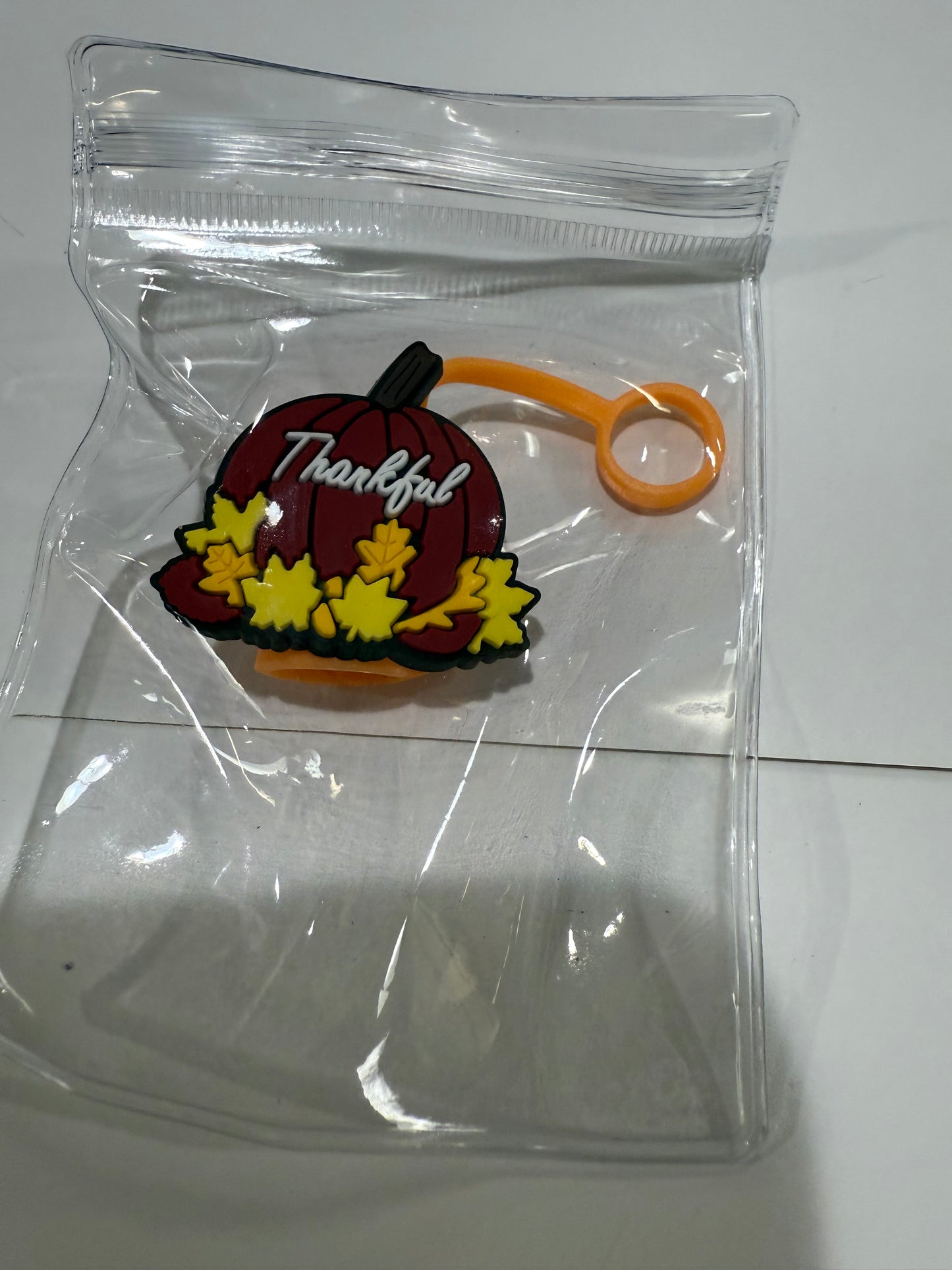 Straw cover Thanksgiving theme