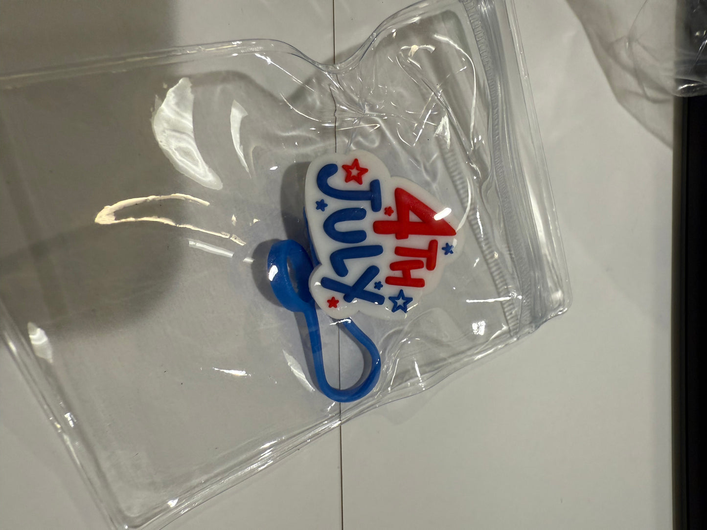 Straw cover patriotic theme