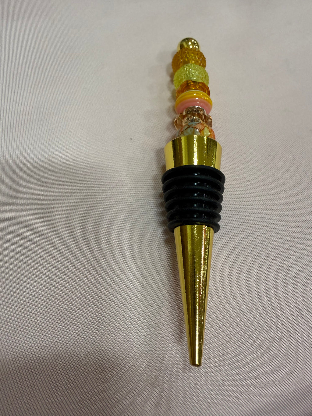 Beaded wine stopper