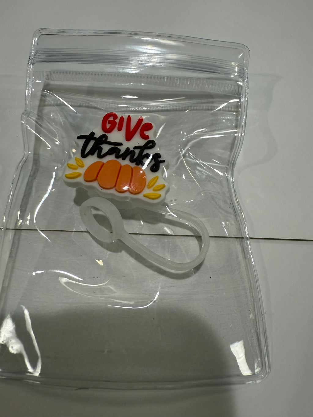 Straw cover Thanksgiving theme