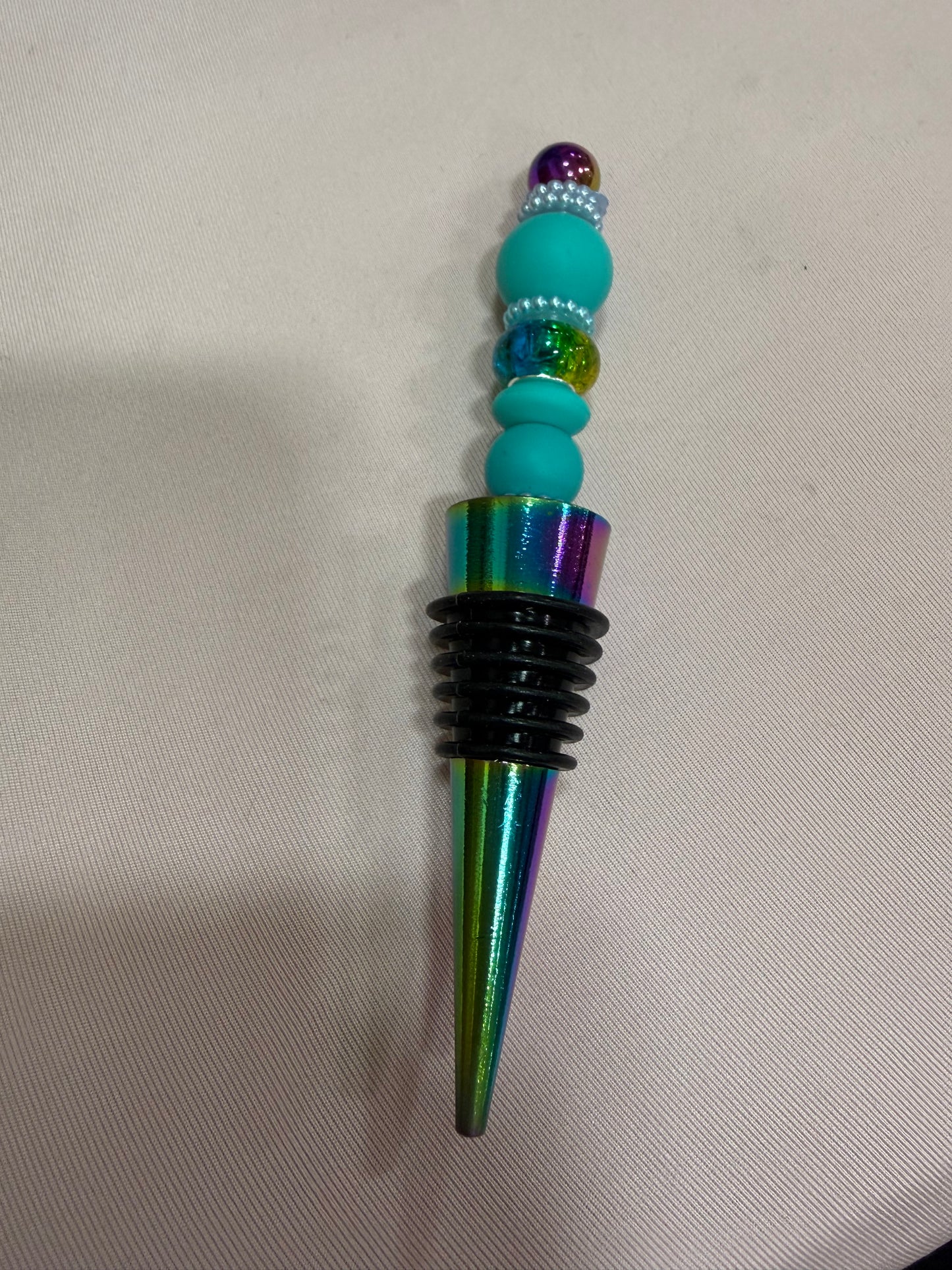 Beaded wine stopper