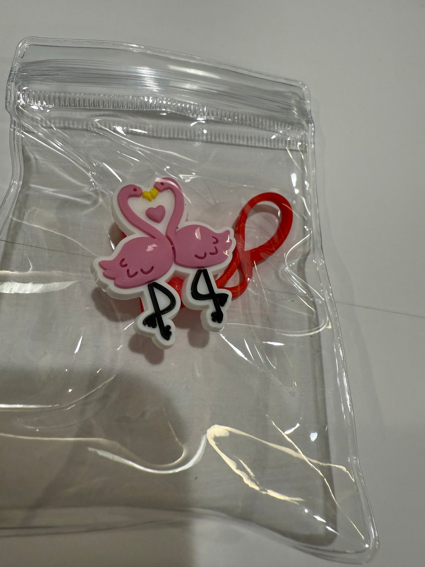 Straw cover Valentine’s Day theme