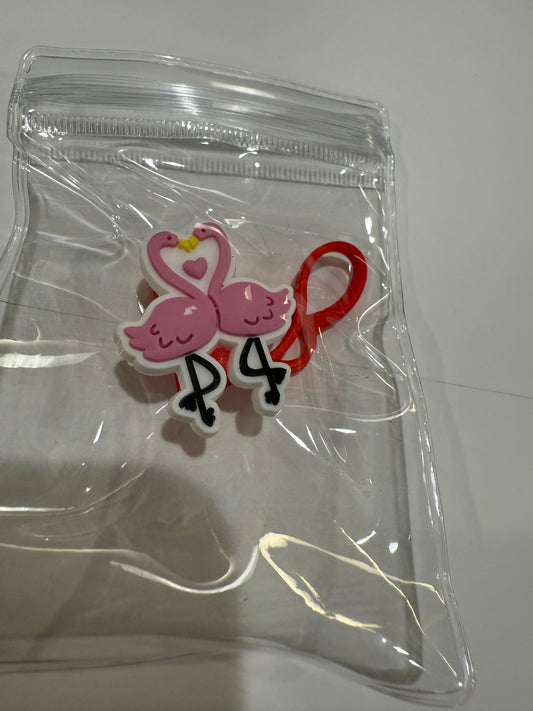 Straw cover Valentine’s Day theme