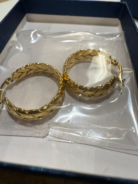 Gold plated hoop earrings