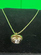 Necklace with number 93 and ring with white stone