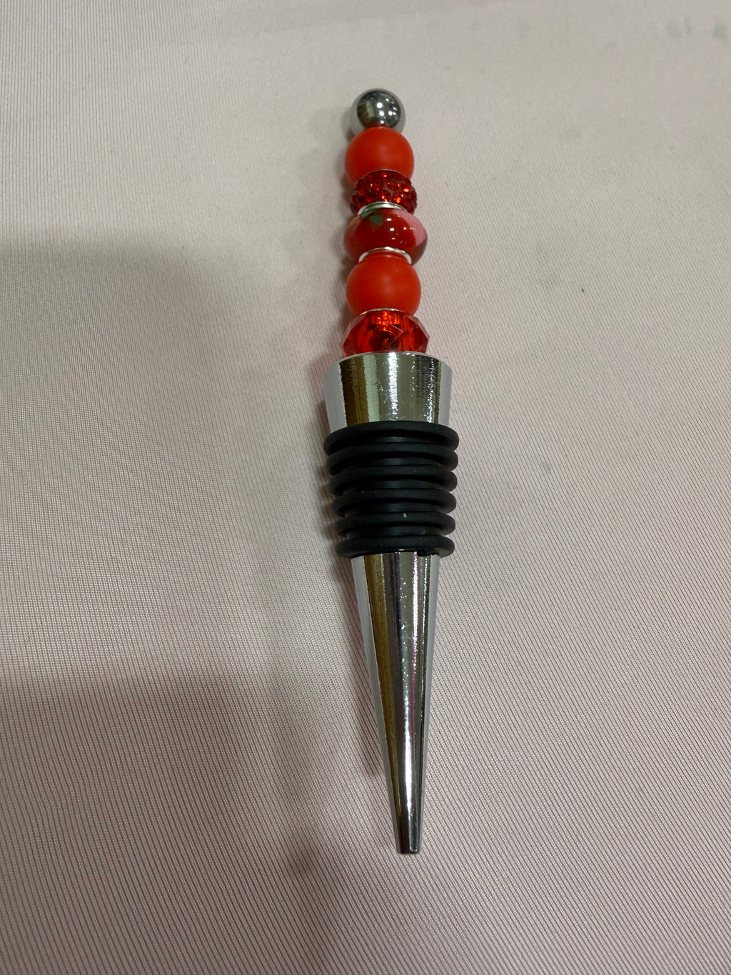 Beaded wine stopper