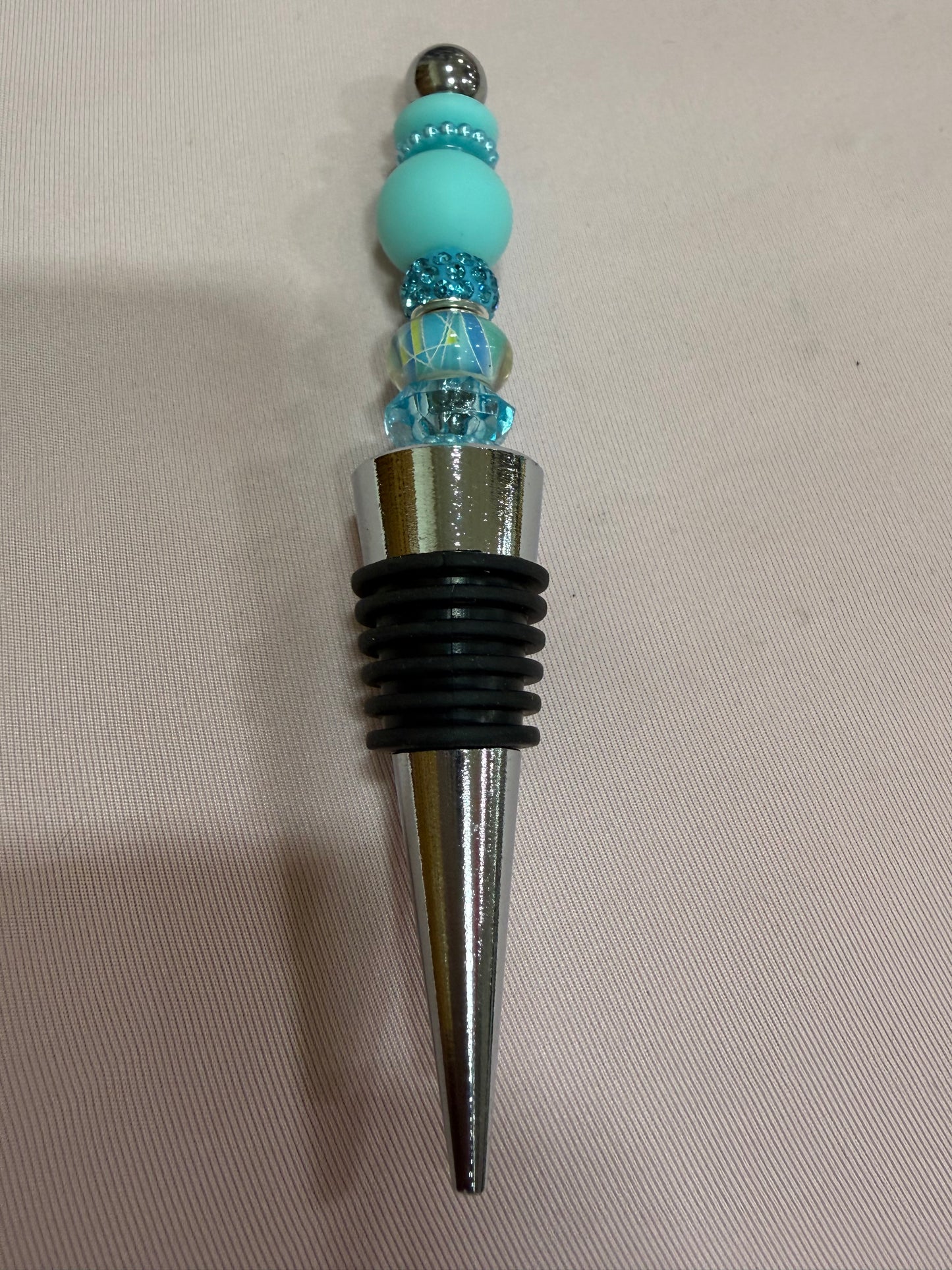 Beaded wine stopper