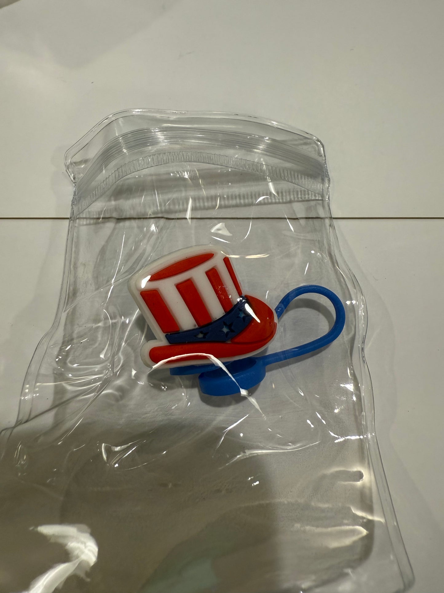 Straw cover patriotic theme