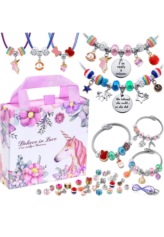 Unicorn charm bracelet making kit