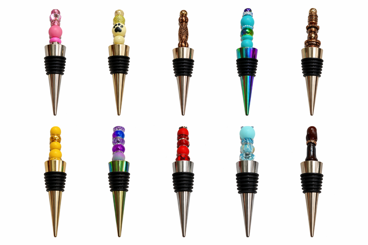 Beaded wine stopper